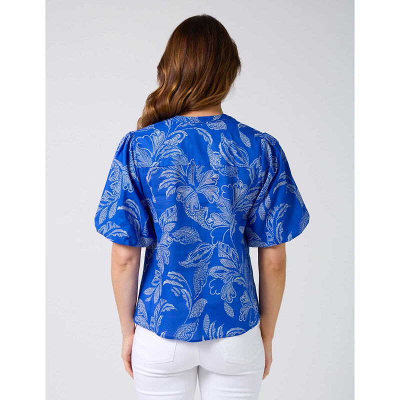 Stella + Gemma Tamara Blouse Corfu Cobalt image number 1